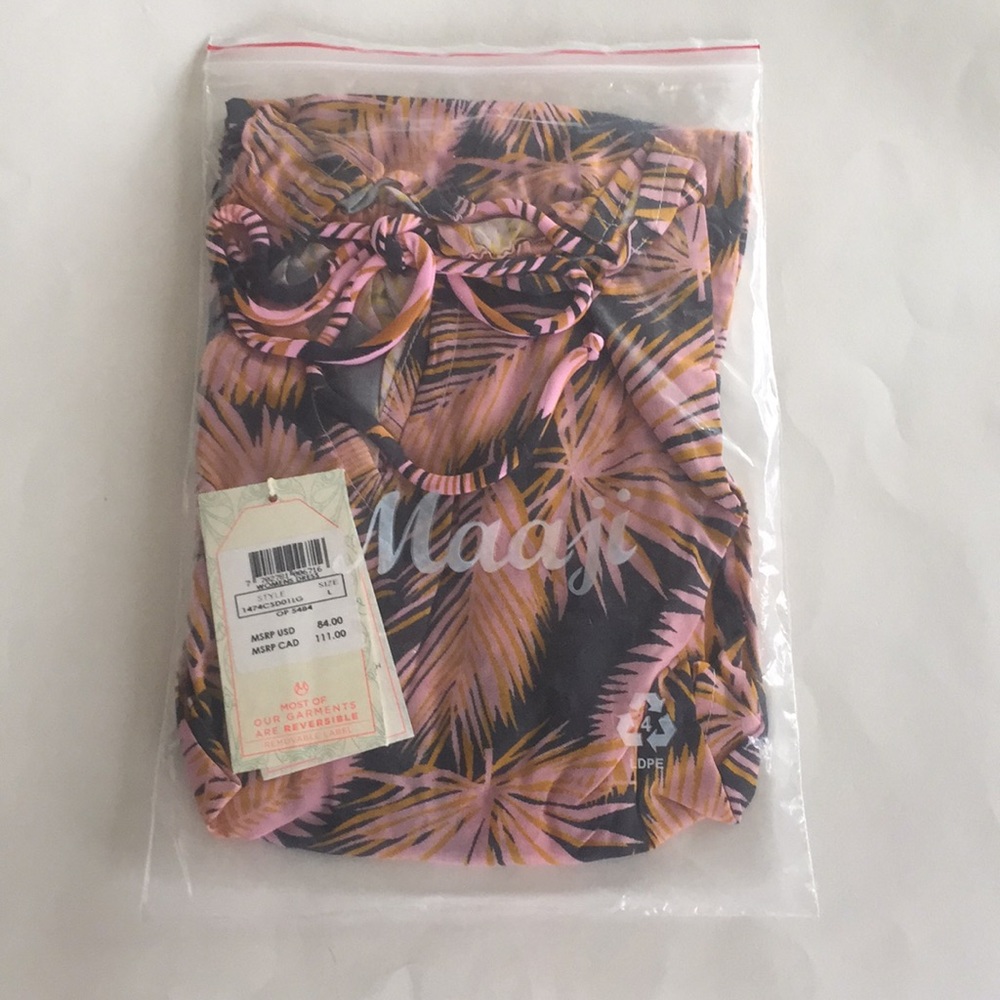 Maaji Orange Quartz palm print coverup dress - Picture 8 of 8